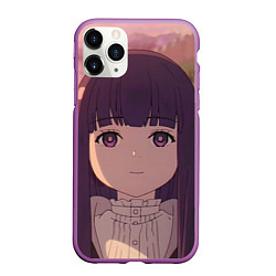 Чехол iPhone 11 Pro матовый Sousou no Frieren Ферн cute face, цвет: 3D-фиолетовый