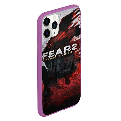 Чехол iPhone 11 Pro матовый Игра Fear город и кровь / 3D-Фиолетовый – фото 2