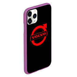 Чехол iPhone 11 Pro матовый Volvo red logo auto, цвет: 3D-фиолетовый — фото 2