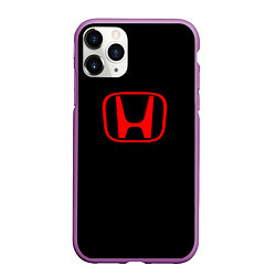 Чехол iPhone 11 Pro матовый Honda red logo auto, цвет: 3D-фиолетовый