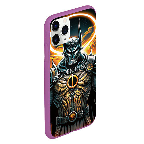 Чехол iPhone 11 Pro матовый Elden Ring black knight / 3D-Фиолетовый – фото 2