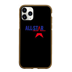 Чехол iPhone 11 Pro матовый All stars logo, цвет: 3D-коричневый