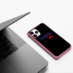 Чехол iPhone 11 Pro матовый All stars logo, цвет: 3D-малиновый — фото 2