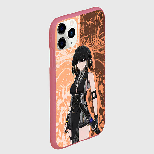 Чехол iPhone 11 Pro матовый Грозовые волны - Ровер / 3D-Малиновый – фото 2