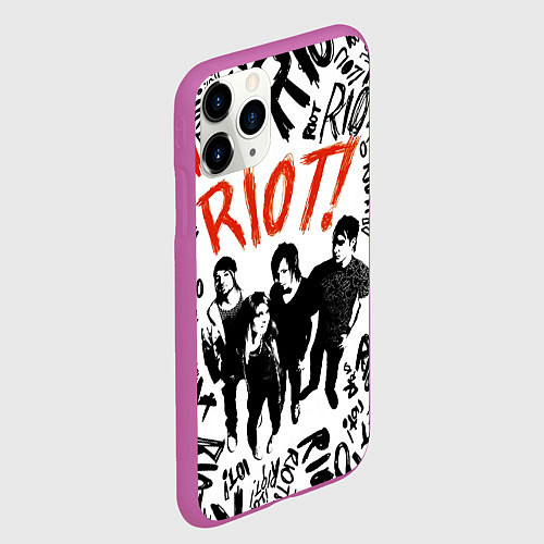 Чехол iPhone 11 Pro матовый Paramore - riot / 3D-Фиолетовый – фото 2