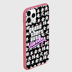 Чехол iPhone 11 Pro матовый GTA vice city japan, цвет: 3D-малиновый — фото 2