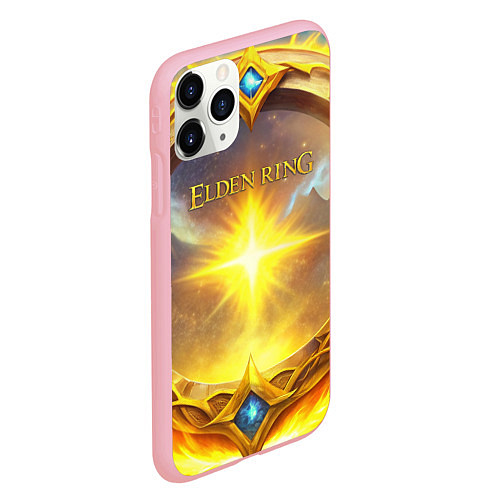 Чехол iPhone 11 Pro матовый Elden Ring лого и волшебное золотое кольцо / 3D-Баблгам – фото 2