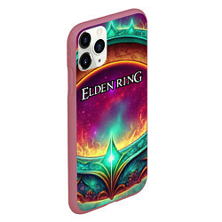 Чехол iPhone 11 Pro матовый Elden Ring кольцо и магия, цвет: 3D-малиновый — фото 2