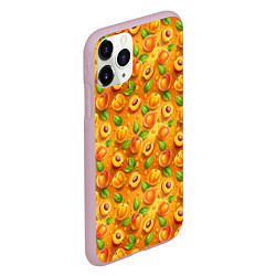 Чехол iPhone 11 Pro матовый Сочные сладкие абрикосы паттерн, цвет: 3D-розовый — фото 2