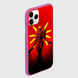 Чехол iPhone 11 Pro матовый Ultrakill supreme machine, цвет: 3D-фиолетовый — фото 2
