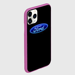 Чехол iPhone 11 Pro матовый Ford neon steel, цвет: 3D-фиолетовый — фото 2
