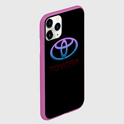 Чехол iPhone 11 Pro матовый Toyota neon steel, цвет: 3D-фиолетовый — фото 2