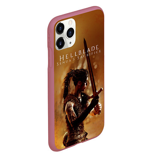 Чехол iPhone 11 Pro матовый Game Hellblade / 3D-Малиновый – фото 2