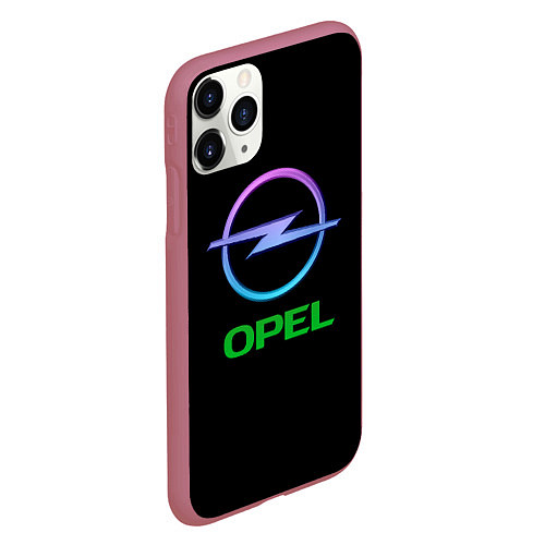 Чехол iPhone 11 Pro матовый Opel auto neon / 3D-Малиновый – фото 2