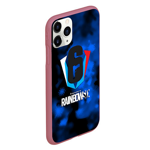 Чехол iPhone 11 Pro матовый Rainbow six winter / 3D-Малиновый – фото 2