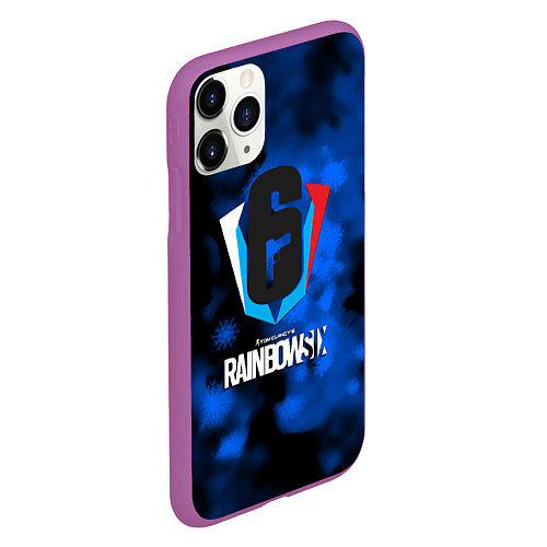 Чехол iPhone 11 Pro матовый Rainbow six winter / 3D-Фиолетовый – фото 2