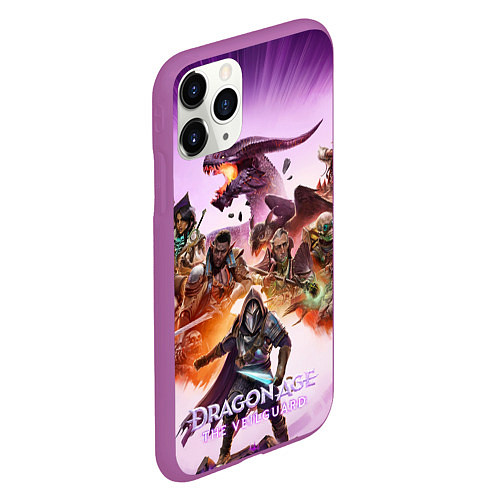 Чехол iPhone 11 Pro матовый Герои Dragon age the veilguard / 3D-Фиолетовый – фото 2