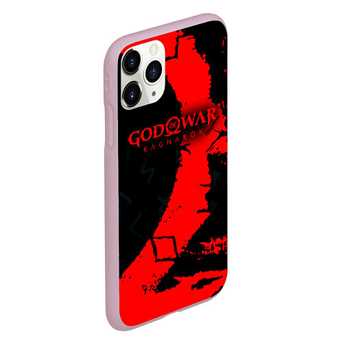 Чехол iPhone 11 Pro матовый God of War текстура / 3D-Розовый – фото 2