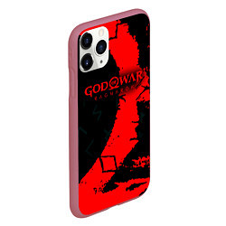 Чехол iPhone 11 Pro матовый God of War текстура, цвет: 3D-малиновый — фото 2