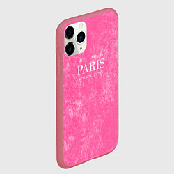 Чехол iPhone 11 Pro матовый Pink Paris, цвет: 3D-малиновый — фото 2