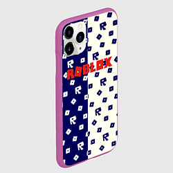 Чехол iPhone 11 Pro матовый Roblox pattern, цвет: 3D-фиолетовый — фото 2