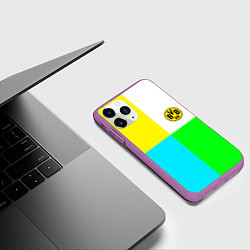 Чехол iPhone 11 Pro матовый Borussia color cport, цвет: 3D-фиолетовый — фото 2