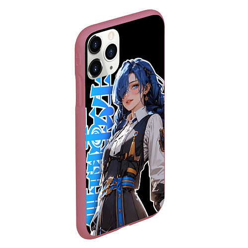 Чехол iPhone 11 Pro матовый Mushoku Tensei - Рокси тян / 3D-Малиновый – фото 2