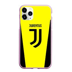 Чехол iPhone 11 Pro матовый Juventus sport geometry yellow, цвет: 3D-розовый