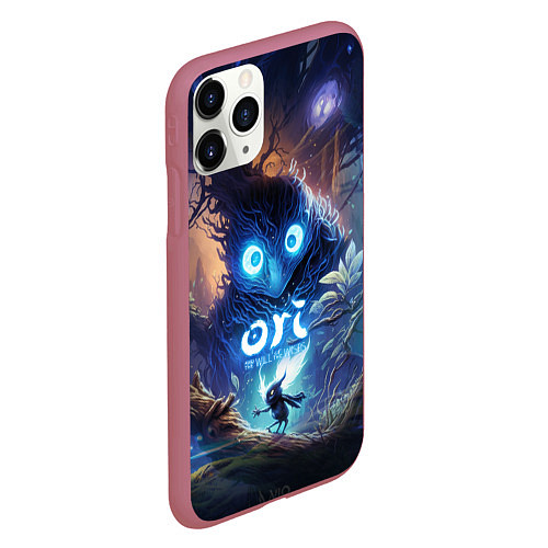 Чехол iPhone 11 Pro матовый Ku Ori and the Will of the Wisps / 3D-Малиновый – фото 2