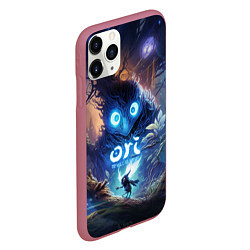 Чехол iPhone 11 Pro матовый Ku Ori and the Will of the Wisps, цвет: 3D-малиновый — фото 2