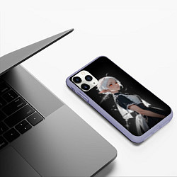 Чехол iPhone 11 Pro матовый Сильфиетта из Реинкарнации безработного, цвет: 3D-светло-сиреневый — фото 2