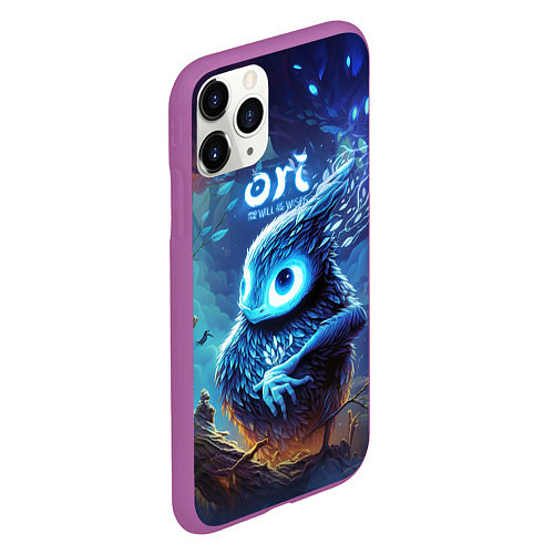 Чехол iPhone 11 Pro матовый Сова Ku Ori and the Will of the Wisps / 3D-Фиолетовый – фото 2