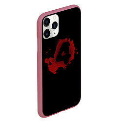 Чехол iPhone 11 Pro матовый Left 4 Dead logo красный, цвет: 3D-малиновый — фото 2