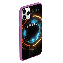 Чехол iPhone 11 Pro матовый Portal логотип игры, цвет: 3D-фиолетовый — фото 2