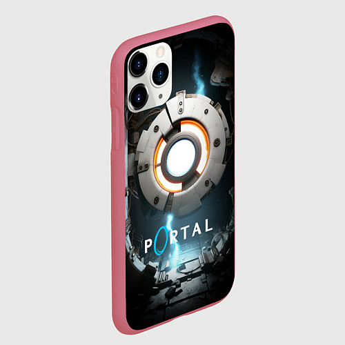 Чехол iPhone 11 Pro матовый Portal space / 3D-Малиновый – фото 2
