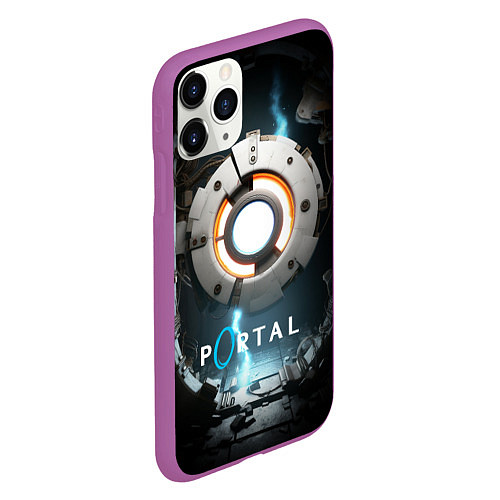 Чехол iPhone 11 Pro матовый Portal space / 3D-Фиолетовый – фото 2