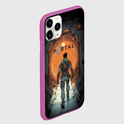 Чехол iPhone 11 Pro матовый Вперед в портал, цвет: 3D-фиолетовый — фото 2