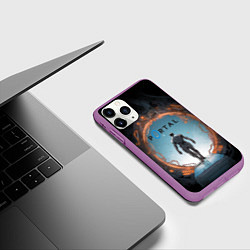 Чехол iPhone 11 Pro матовый Внутри портала, цвет: 3D-фиолетовый — фото 2