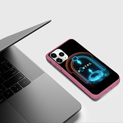 Чехол iPhone 11 Pro матовый Portal neon style logo, цвет: 3D-малиновый — фото 2