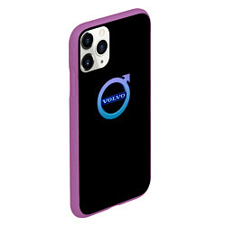 Чехол iPhone 11 Pro матовый Volvo neon logo, цвет: 3D-фиолетовый — фото 2