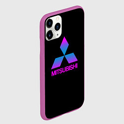 Чехол iPhone 11 Pro матовый Mitsubishi gradient, цвет: 3D-фиолетовый — фото 2