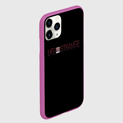 Чехол iPhone 11 Pro матовый Life is strange logo / 3D-Фиолетовый – фото 2