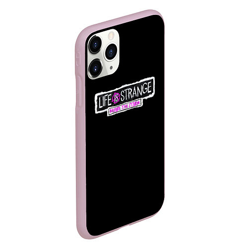 Чехол iPhone 11 Pro матовый Life is strange logo game / 3D-Розовый – фото 2