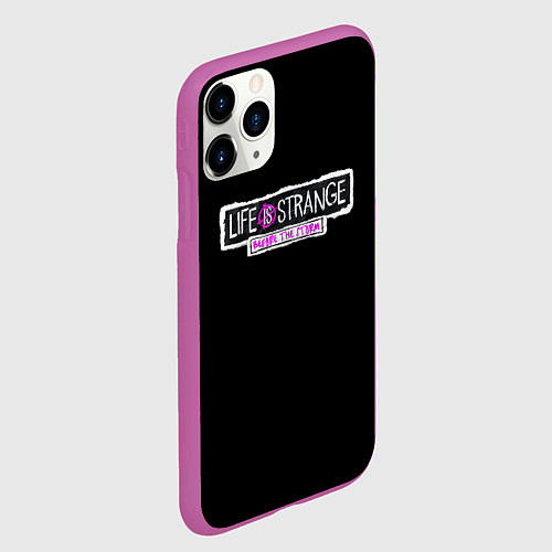 Чехол iPhone 11 Pro матовый Life is strange logo game / 3D-Фиолетовый – фото 2