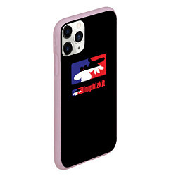 Чехол iPhone 11 Pro матовый Limp Bizkit logo brend, цвет: 3D-розовый — фото 2