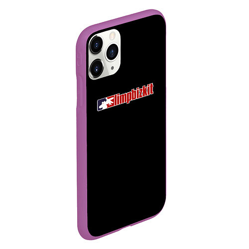 Чехол iPhone 11 Pro матовый Limp Bizkit logo rock / 3D-Фиолетовый – фото 2