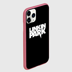 Чехол iPhone 11 Pro матовый Lnkin park logo white, цвет: 3D-малиновый — фото 2