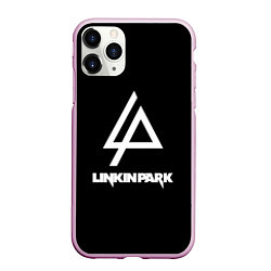 Чехол iPhone 11 Pro матовый Linkin park logo brend music, цвет: 3D-розовый