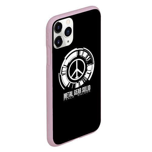 Чехол iPhone 11 Pro матовый Metal gear solid snake logo / 3D-Розовый – фото 2