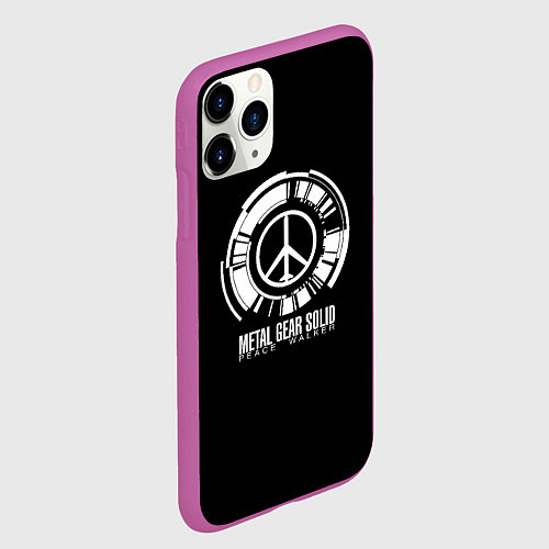 Чехол iPhone 11 Pro матовый Metal gear solid snake logo / 3D-Фиолетовый – фото 2